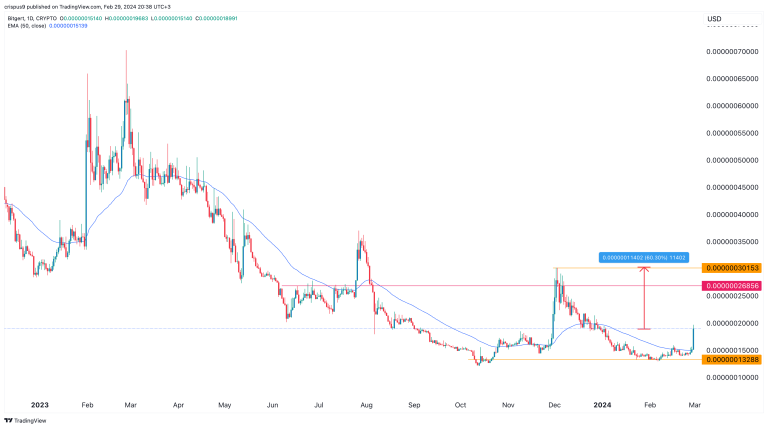 Crypto price predictions: Bitcoin Dogs, Bitgert (BRISE), WAXP