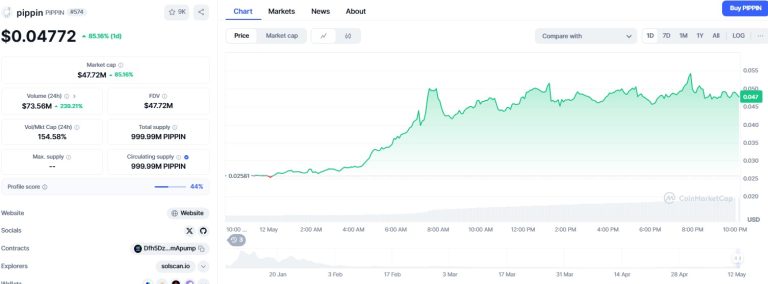Pippin, Moo Deng top meme coin charts as BTC hovers near $105K