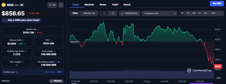 BNB price turns bearish as Binance futures trading faces a temporary outage