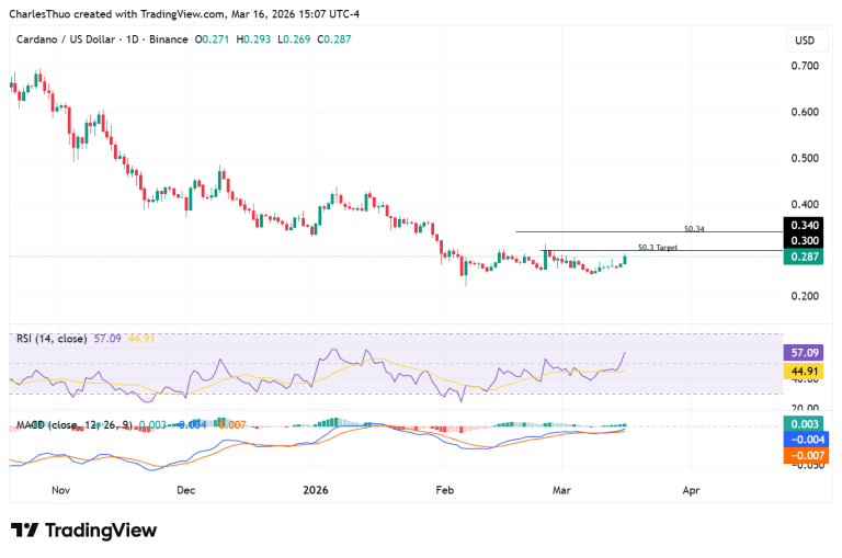 Cardano jumps 8%, $0.30 in focus as funding rate turn positive amid rising OI